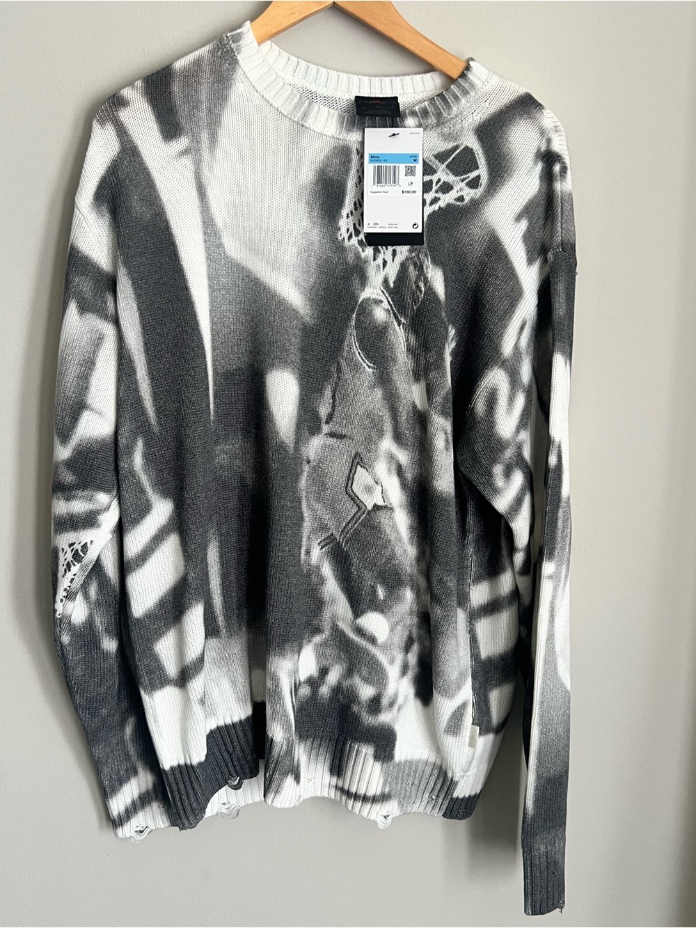 AIR JORDAN Men’s Knit Crew Sweater Oversized Heavyweight Size M